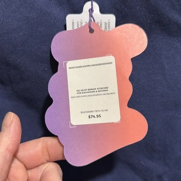 Yitty Fabletics Nearly Naked Shapewear Long Sleeve Bodysuit, Wild Nights M/L NWT - Picture 4 of 10